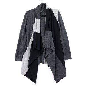 Bloomingdale's Cashmere Cardigan Size Small Open Front Sweater Colorblock